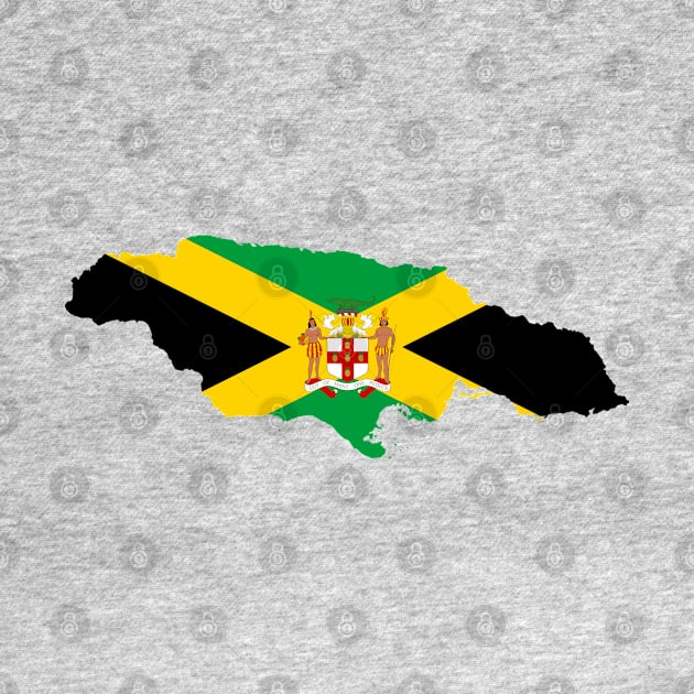 Jamaica Flag Map by Historia